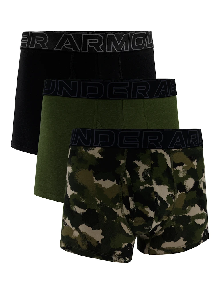 Heren boxershort Under Armour Perf Cotton Nov 3in Green