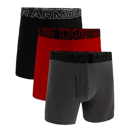 Heren boxershort Under Armour Perf Cotton Solid 6in 3Pack Castlerock Heather
