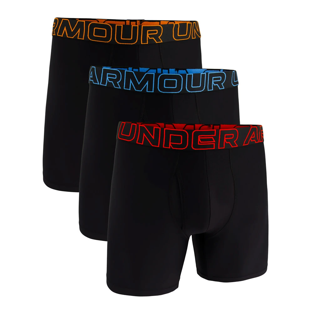 Heren boxershort Under Armour Perf Tech 6in 3Pack Black  S