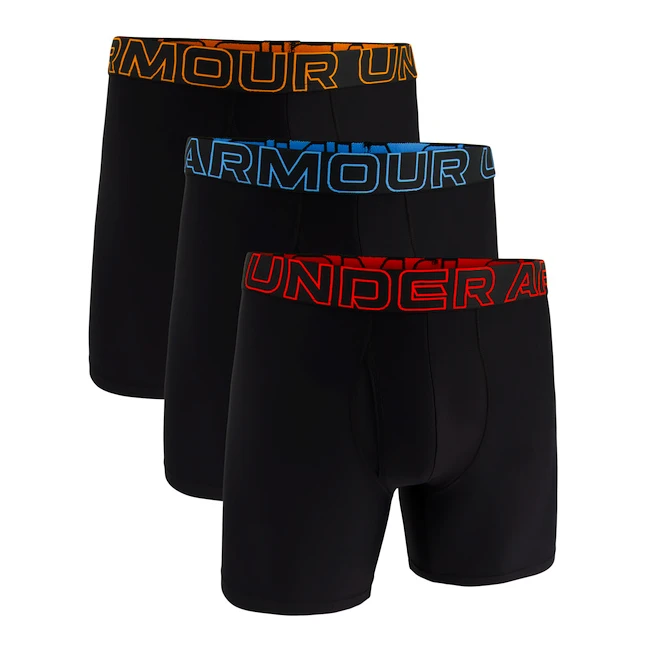 Heren boxershort Under Armour Perf Tech 6in 3Pack Black  S