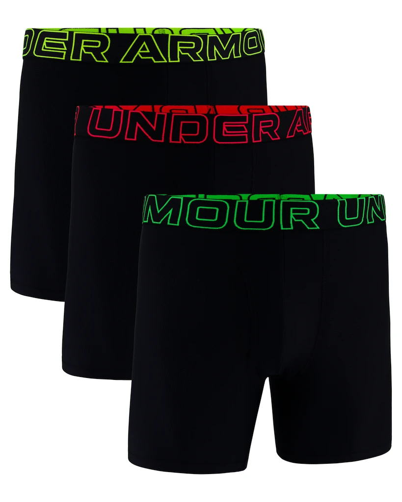 Heren boxershort Under Armour Perf Tech Mesh 6in 3Pack Black