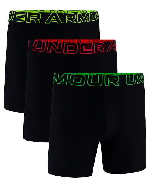 Heren boxershort Under Armour Perf Tech Mesh 6in 3Pack Black