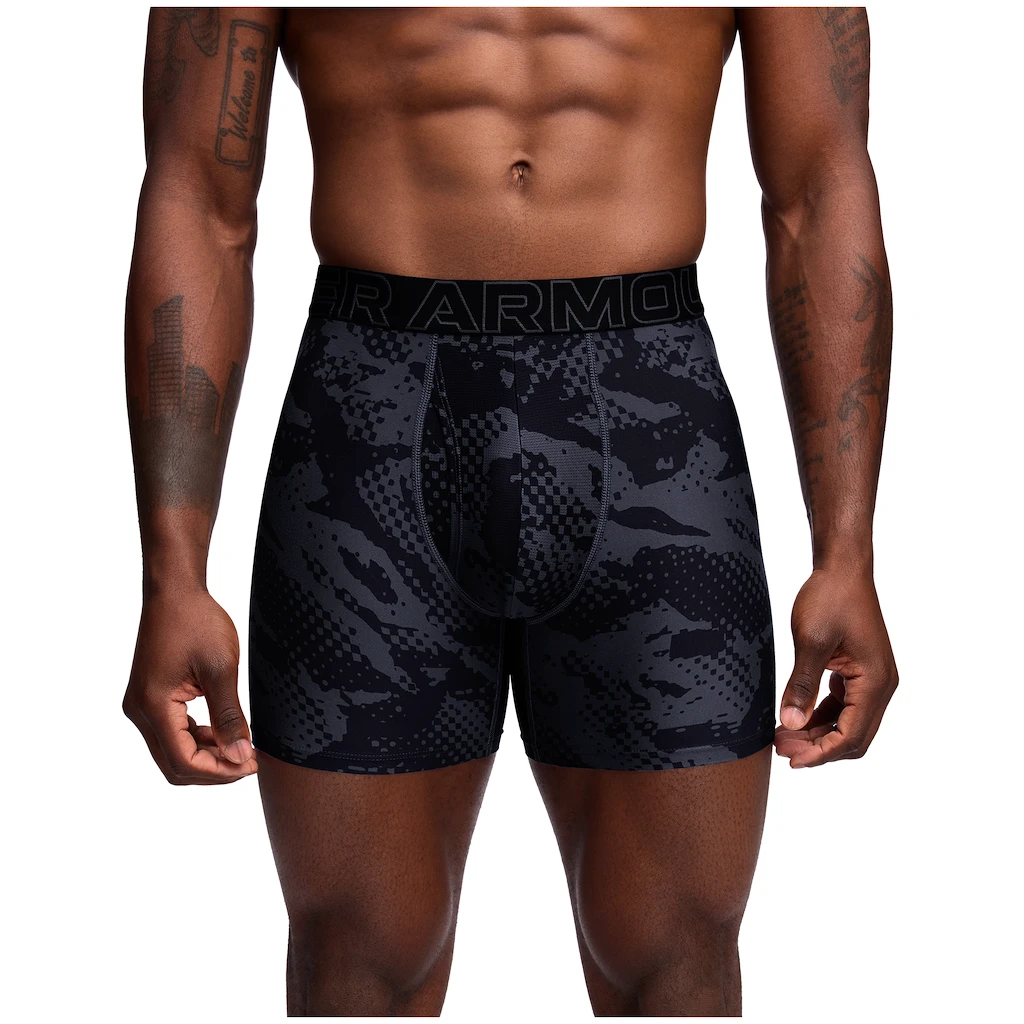 Heren boxershort Under Armour Perf Tech Nov 6in Grey