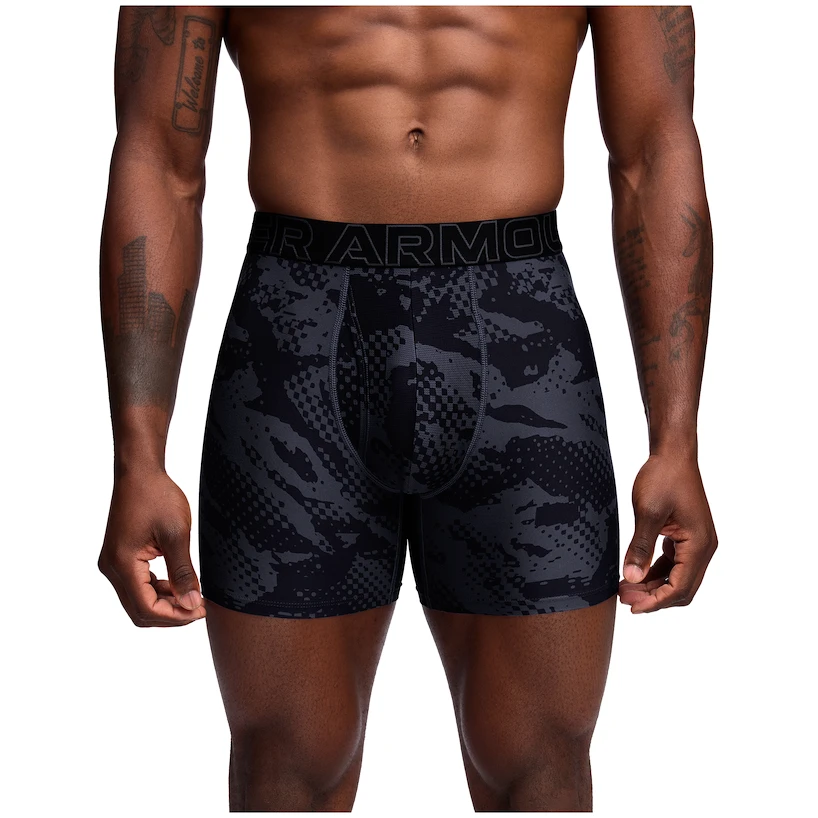 Heren boxershort Under Armour Perf Tech Nov 6in Grey