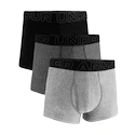 Heren boxershort Under Armour Perf Tech Solid 3in 3Pack Steel Heather