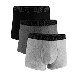 Heren boxershort Under Armour Perf Tech Solid 3in 3Pack Steel Heather