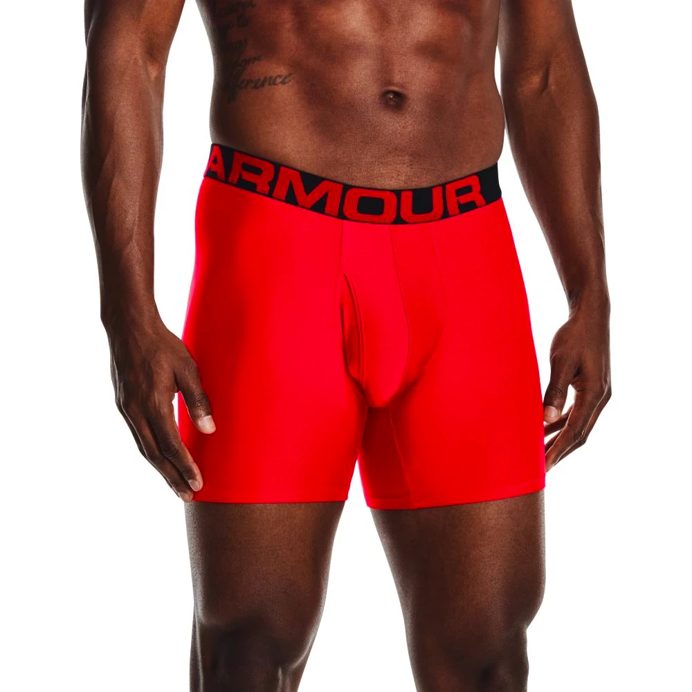 Heren boxershort Under Armour  Tech 6in 2Pack Red