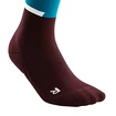 Heren compressiekousen CEP  4.0 Petrol/Dark Red