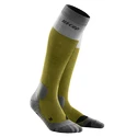 Heren compressiekousen CEP Hiking Light Merino Olive/Grey