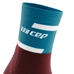 Heren compressiesokken CEP  4.0 Petrol/Dark Red