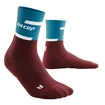 Heren compressiesokken CEP  4.0 Petrol/Dark Red