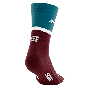 Heren compressiesokken CEP  4.0 Petrol/Dark Red