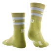 Heren compressiesokken CEP  80s Hiking Mid Cut Olive/Grey