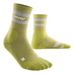 Heren compressiesokken CEP  80s Hiking Mid Cut Olive/Grey