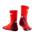 Heren compressiesokken CEP  Ultralight Lava/Dark Red