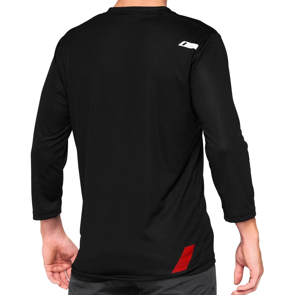 Heren fietsshirt 100%  Airmatic 3/4 Sleeve Jersey Black/Red