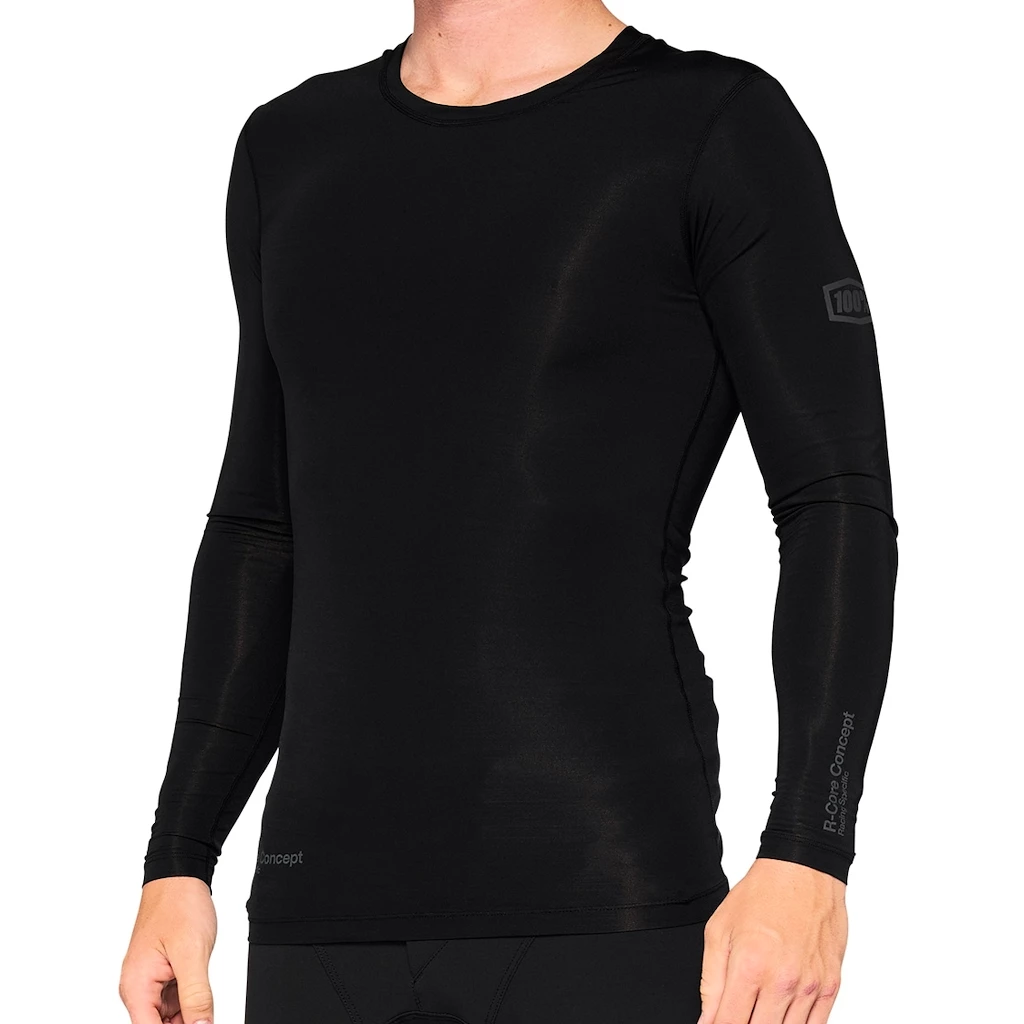 Heren fietsshirt 100%  R-Core Concept Long Sleeve Jersey Black XL