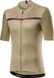 Heren fietsshirt Castelli Unlimited Jersey Dark Sand/Bordeaux