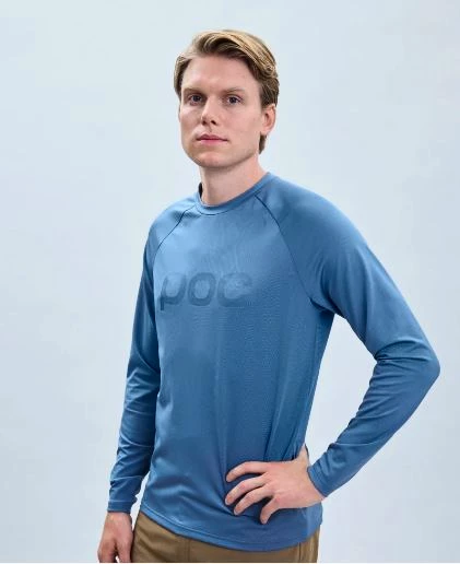 Heren fietsshirt POC  Reform Enduro Jersey Calcite Blue