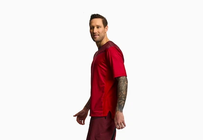 Heren fietsshirt Race Face  INDY SS Dark Red L