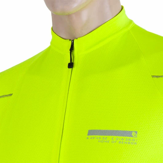 Heren fietsshirt Sensor  Cyklo Entry Neon Yellow S