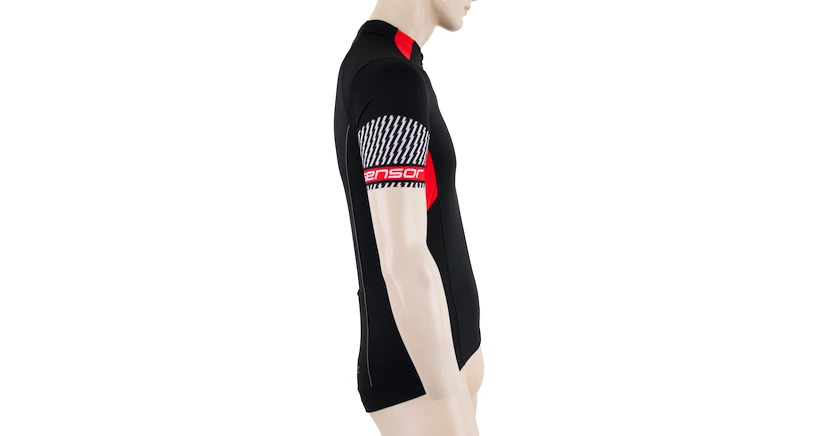 Heren fietsshirt Sensor  Cyklo Race Black/Red