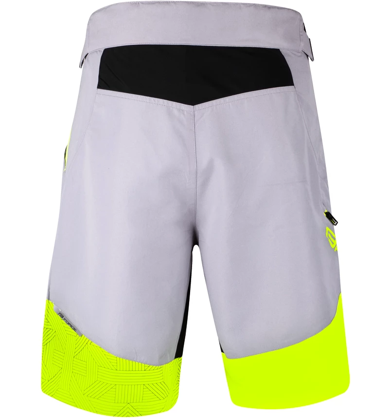 Heren fietsshort Force  Storm grey/yellow