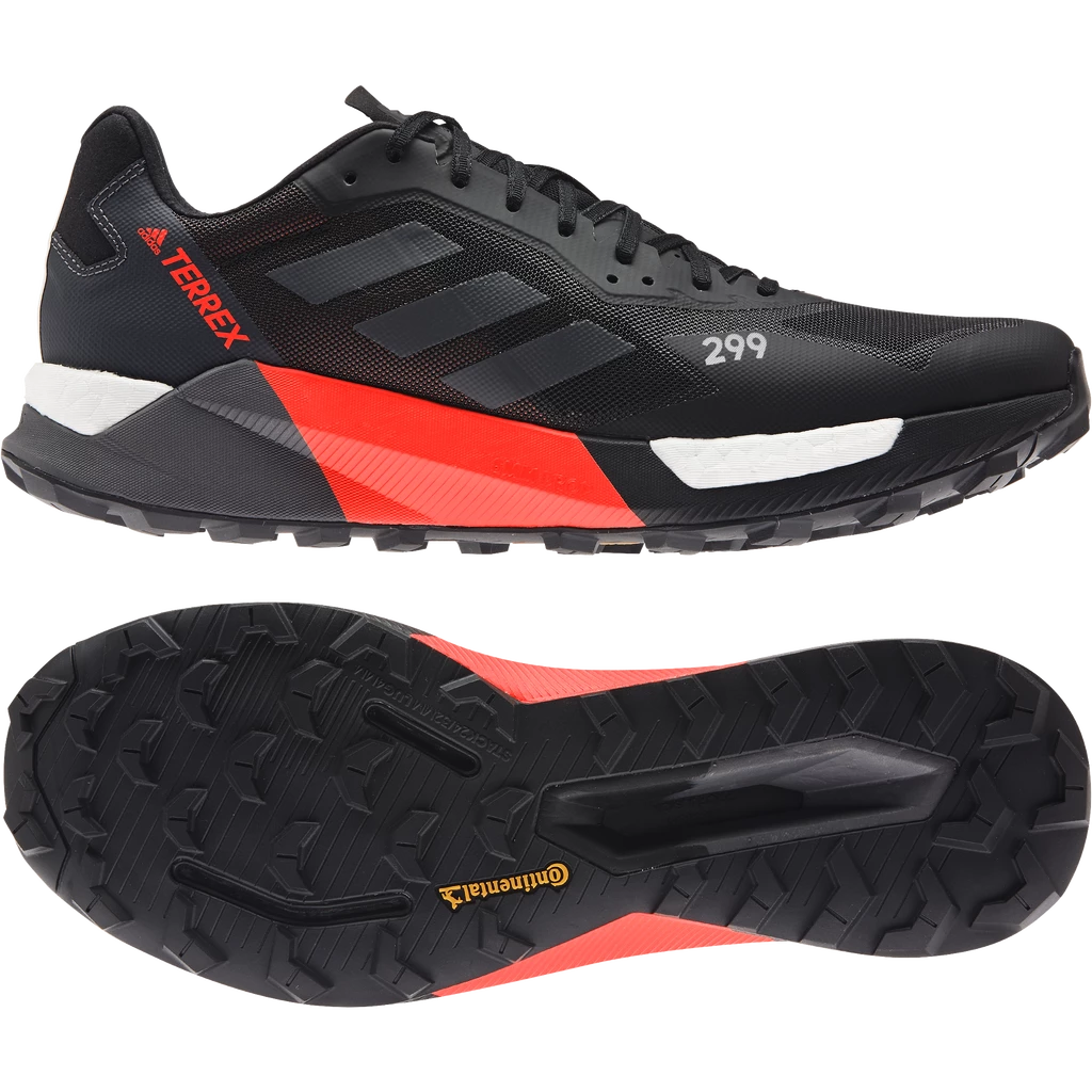 Heren hardloopschoenen adidas  Terrex Agravic Ultra Trail Running Core Black