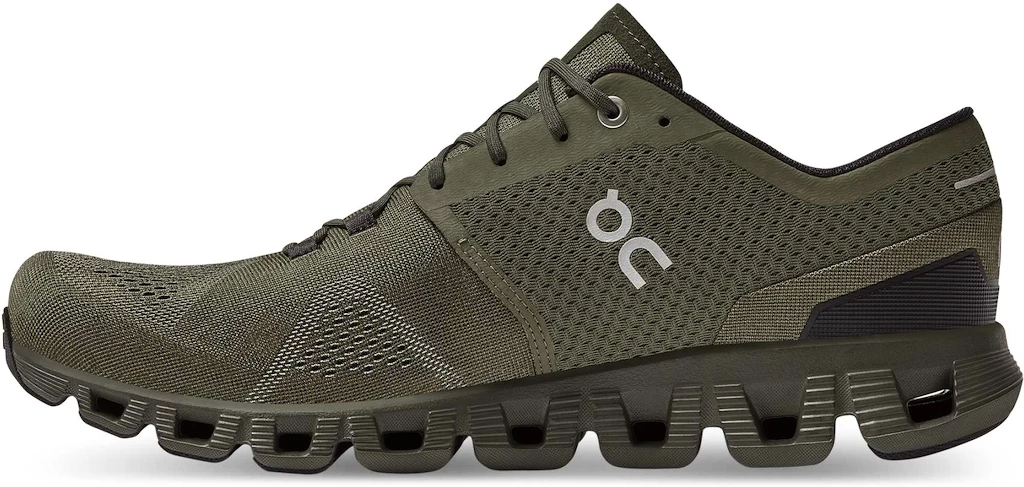Heren hardloopschoenen On  Cloud X Olive/Fir