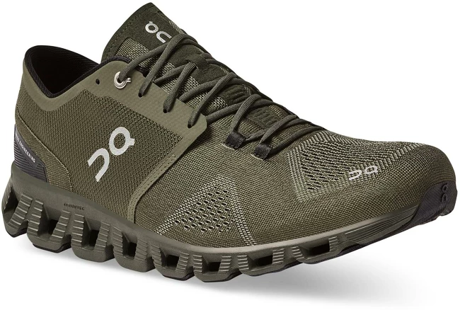 Heren hardloopschoenen On  Cloud X Olive/Fir