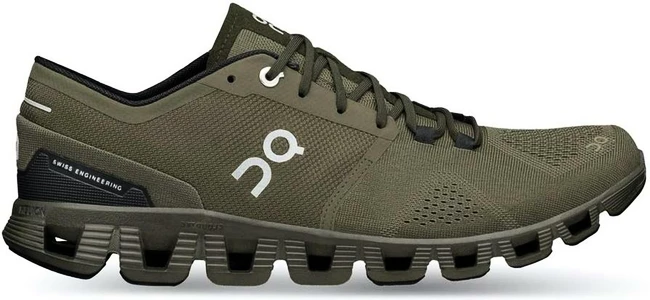 Heren hardloopschoenen On  Cloud X Olive/Fir