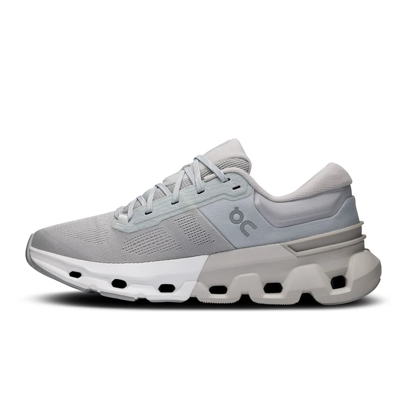 Heren hardloopschoenen On  Cloudflyer 5 Glacier/Wolf