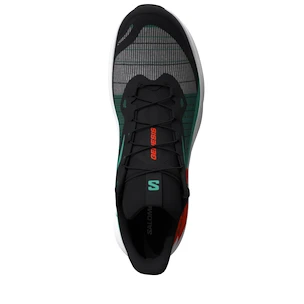 Heren hardloopschoenen Salomon Genesis Black/Electric Green/Cherry Tomato  UK 9