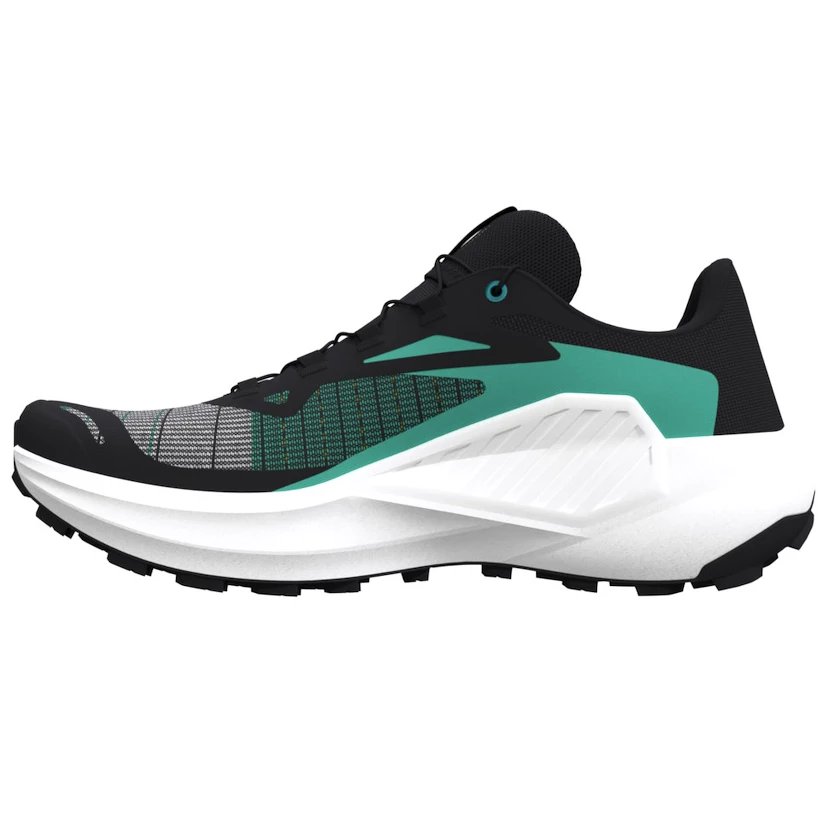 Heren hardloopschoenen Salomon Genesis Black/Electric Green/Cherry Tomato