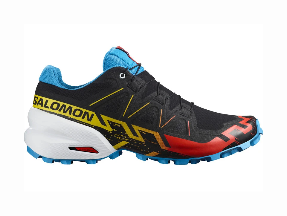 Heren hardloopschoenen Salomon Speedcross 6 Black/White/Transcend Blue
