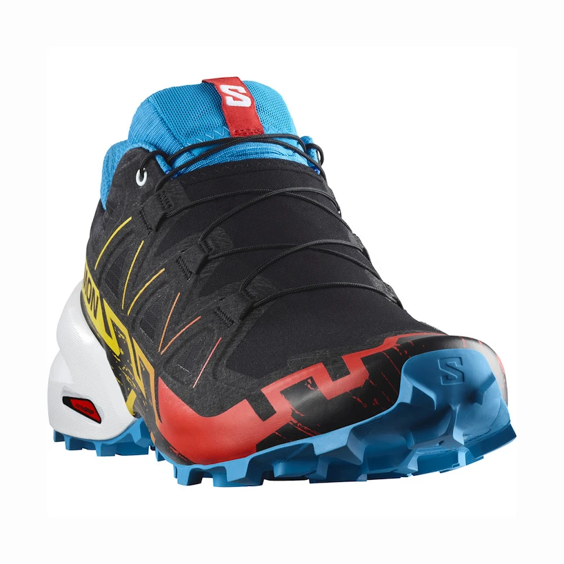 Heren hardloopschoenen Salomon Speedcross 6 Black/White/Transcend Blue