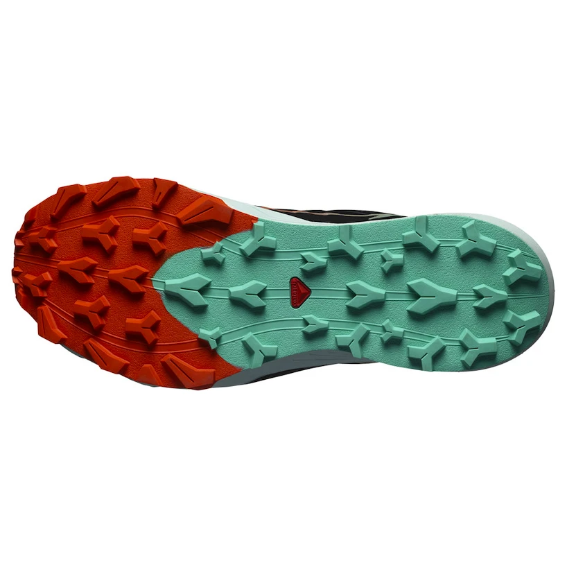 Heren hardloopschoenen Salomon Thundercross  Black/Cherry Tomato/Electric Green