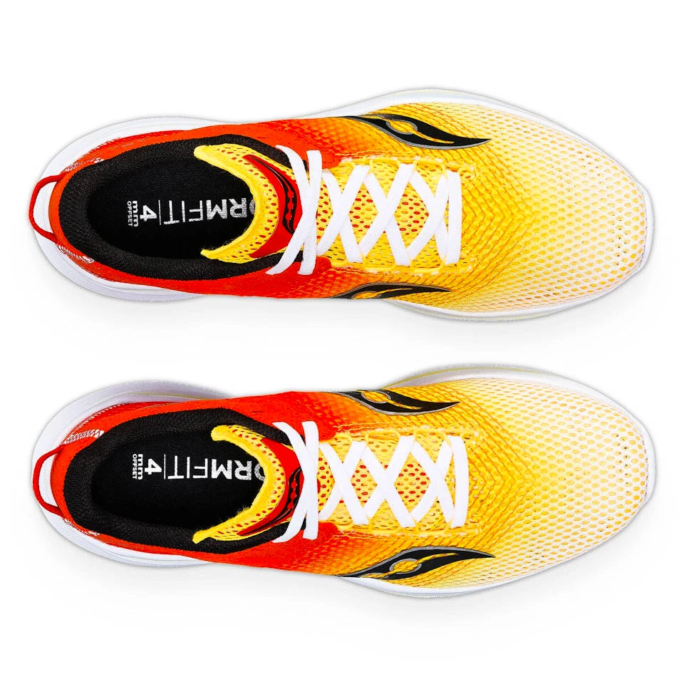 Heren hardloopschoenen Saucony  Kinvara 14 White/Vizigold