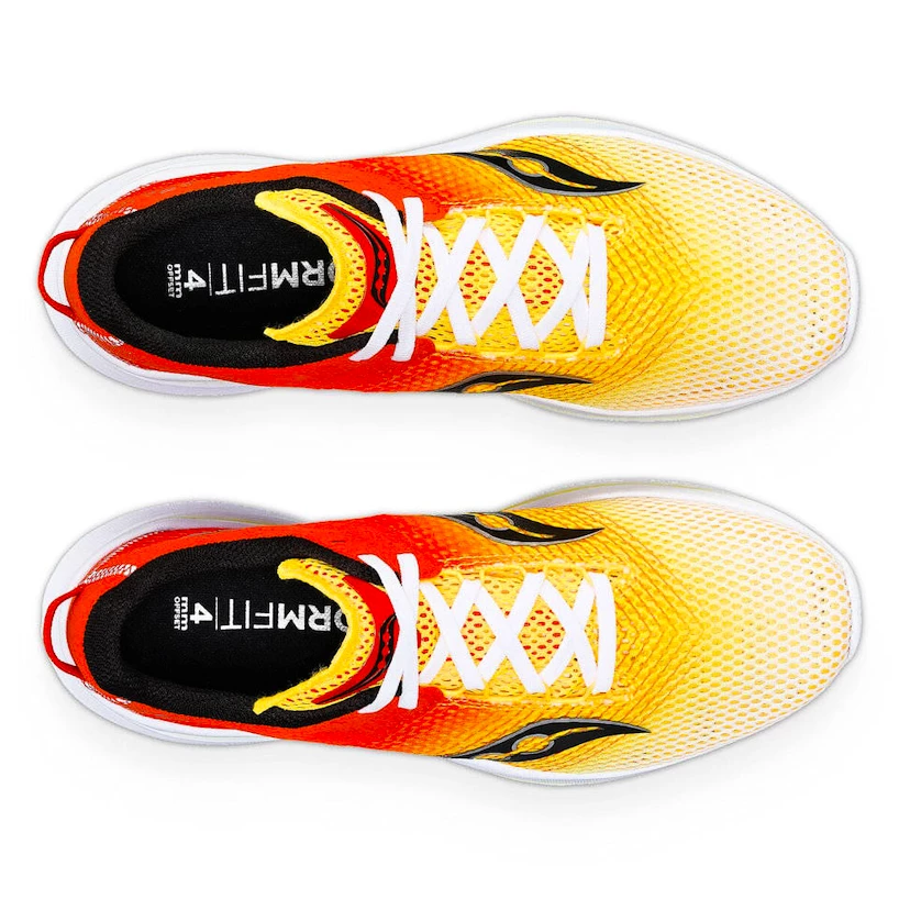 Heren hardloopschoenen Saucony  Kinvara 14 White/Vizigold