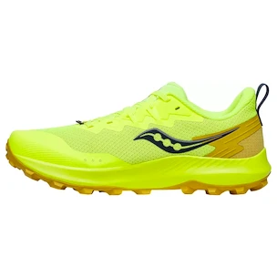 Heren hardloopschoenen Saucony  Peregrine 14 Citron/Oak  UK 8