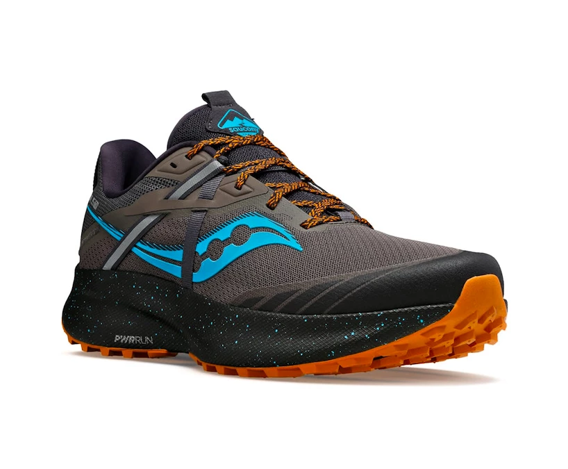 Heren hardloopschoenen Saucony  Ride 15 TR Pewter/Agave  UK 9,5