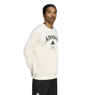 Heren hoodie adidas  Heritage Graphic Crew Sweatshirt Chalk White / Aurora Ivy