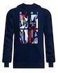 Heren hoodie BIDI BADU  New York 2024 Logo Chill Hoody Dark Blue/Red M
