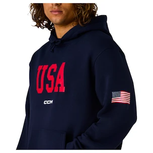 Heren hoodie CCM  Flag Hood Team USA Navy