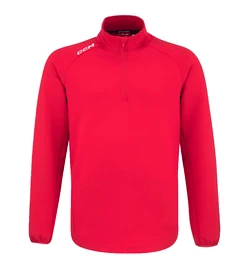 Heren hoodie CCM LOCKER ROOM FLEECE 1/4 ZIP red