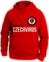 Heren hoodie Czech Virus  Mikina Unisex červená