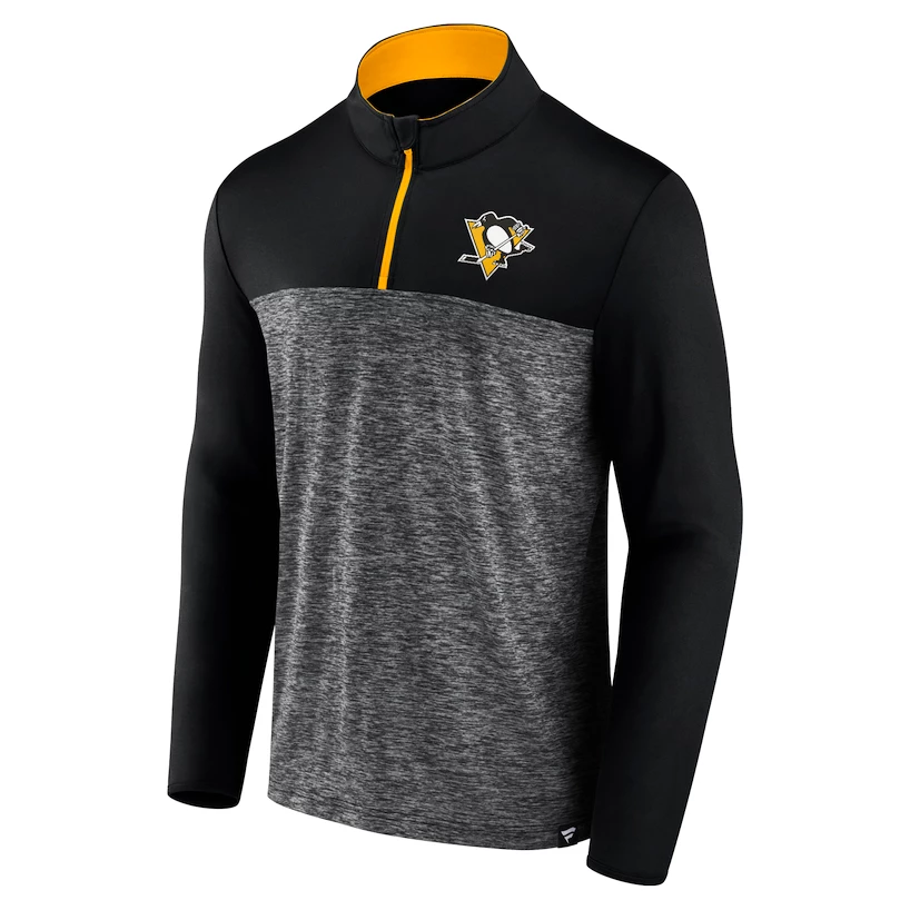 Heren hoodie Fanatics Iconische Defender 1/4 ritssluiting Mens Iconic Defender 1/4 Zip Pittsuburgh Penguins XXL