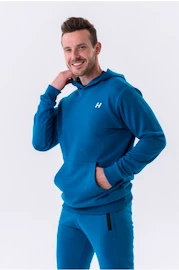 Heren hoodie Nebbia Pull-over Hoodie with a Pouch Pocket 331 blue