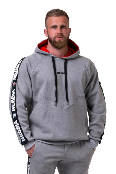 Heren hoodie Nebbia  Unlock the Champion hoodie 194 light grey XXL