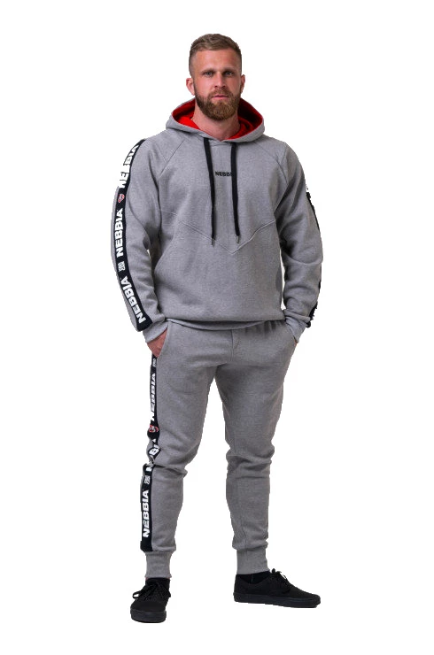 Heren hoodie Nebbia  Unlock the Champion hoodie 194 light grey XXL